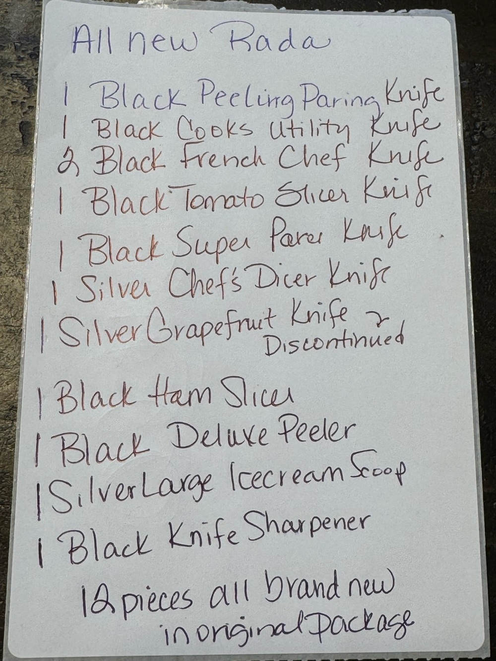 NWT 12PC RADA KITCHEN CUTLERY BUNDLE KNIVES, ICE CREAM SCOOP, PEELER, SHARPENER - Picture 13 of 13
